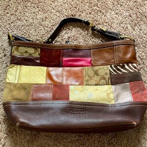 Patchwork coach bag